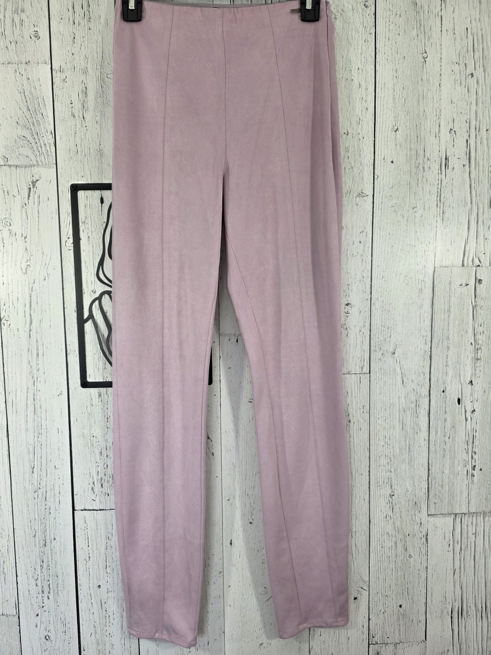 GUESS Faux Suede Skinny Pants Light Pink Size S Business Office Workwear Comfy